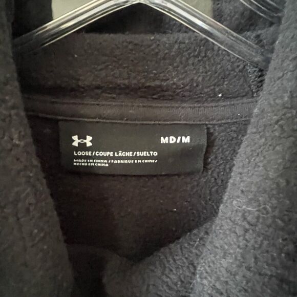 Under Armour Loose Fit Cowl Neck Sweatshirt Women's Medium Black Style 1316164 - Picture 5 of 8